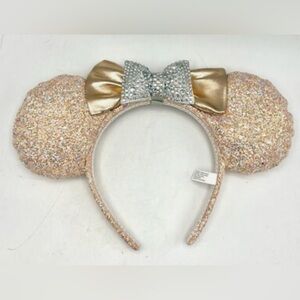 Disney Glittery Gold and Silver Minnie Ears Headband